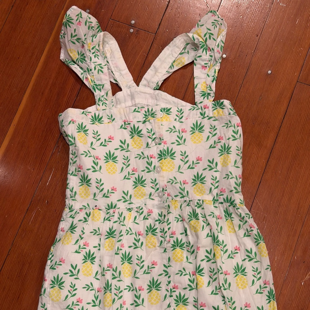 Girls Janie And Jack Pineapple Sleeveless Romper Size 6